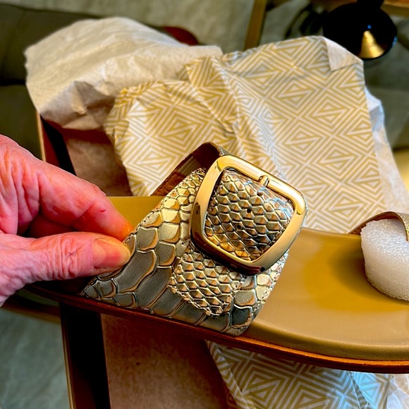 Donald Pliner python sandal Gold - Picture 11 of 13